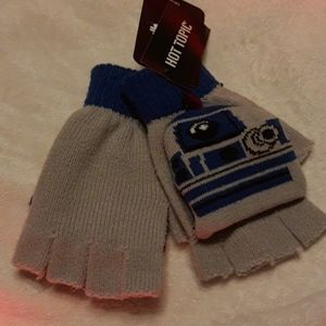 R2D2 fingerless gloves/mittens